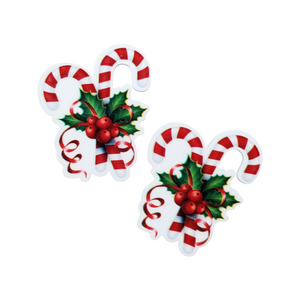 2pc Candy Cane Planar Resin