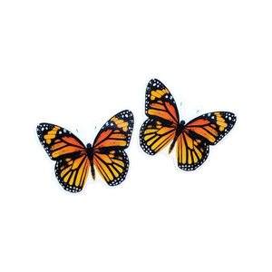 2pc Orange Butterfly Planar Resin