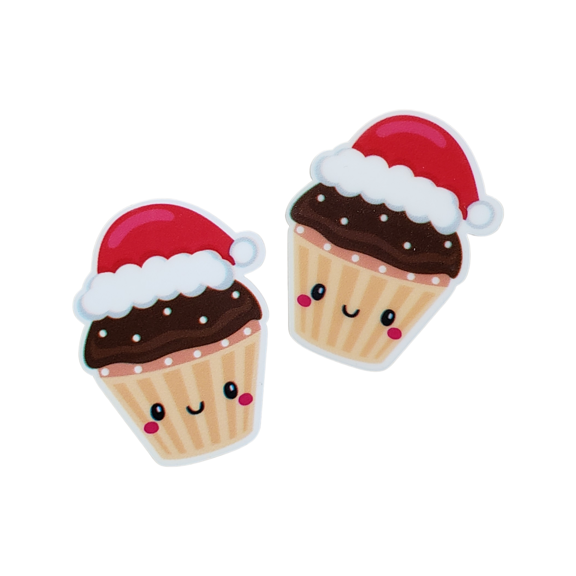 2pc Christmas Cupcake Planar Resin