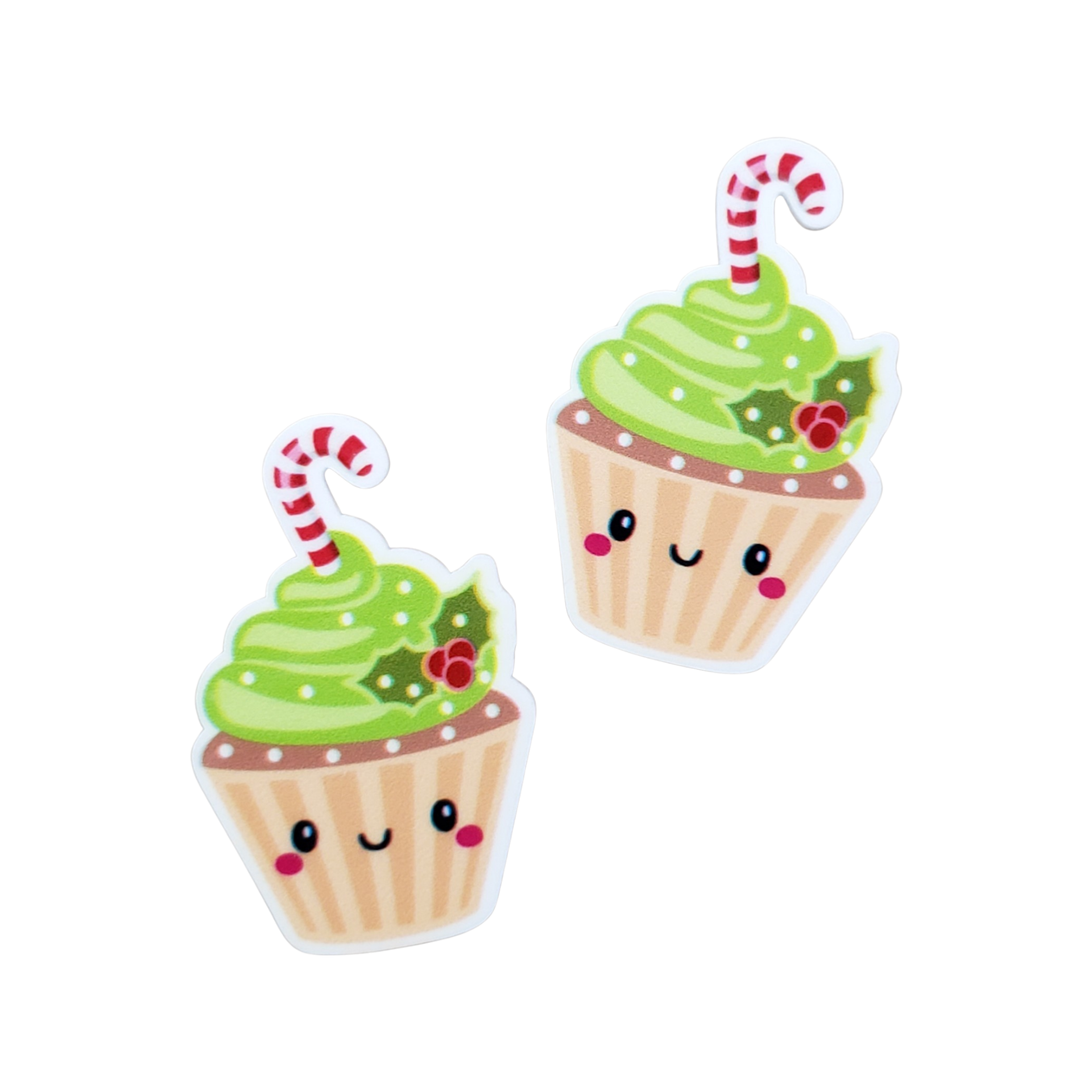 2pc Christmas Cupcake Planar Resin