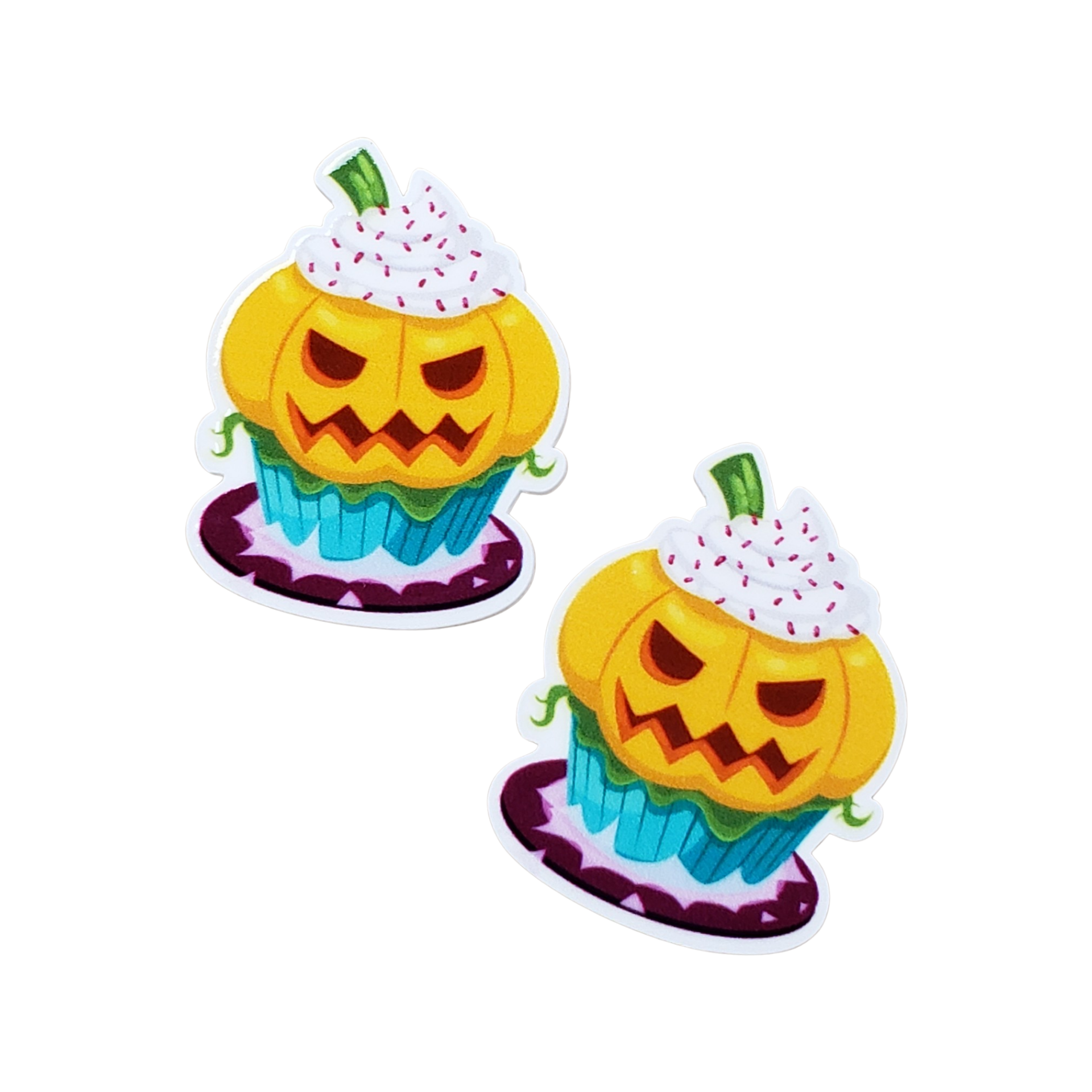 2pc Pumpkins Cupcake Planar Resin