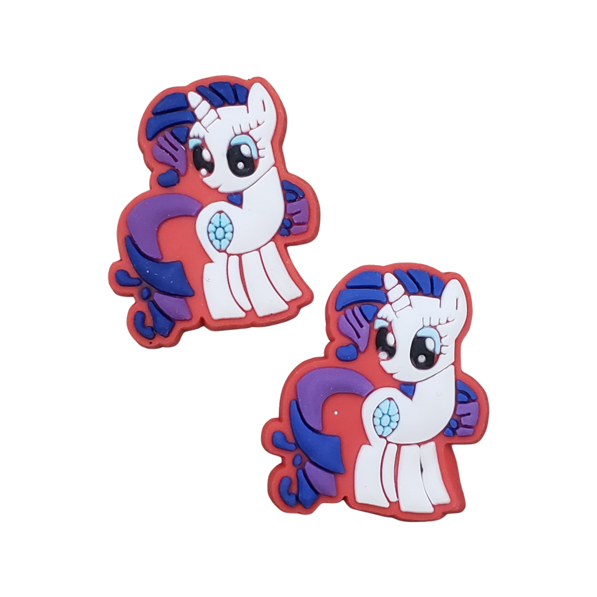 2pc Little White Pony Soft PVC Resin