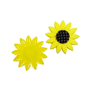 2pc Sunflower Soft PVC Resin