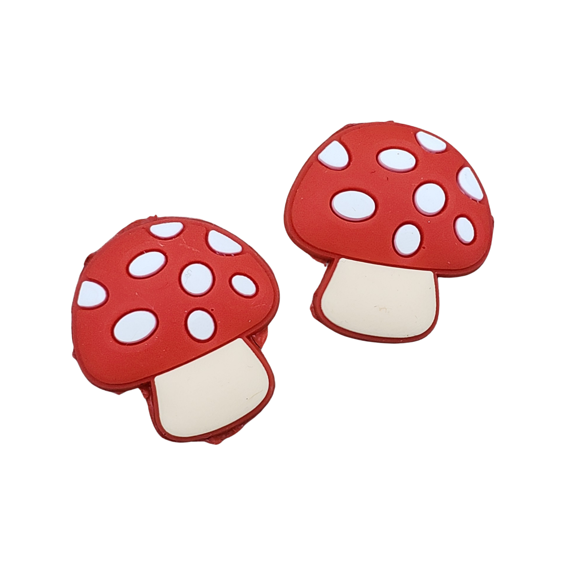 2pc Red Mushrooms Soft PVC Resin