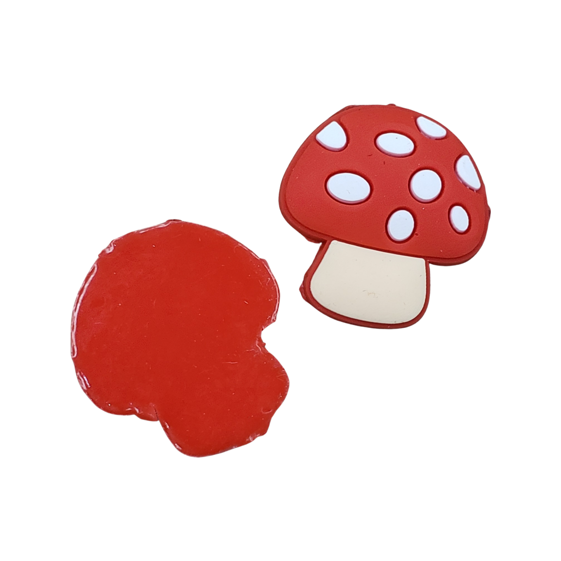 2pc Red Mushrooms Soft PVC Resin