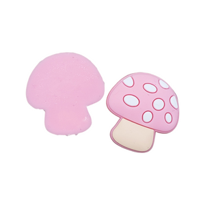 2pc Pink Mushrooms Soft PVC Resin