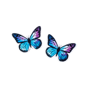 2pc Blue Butterfly Planar Resin