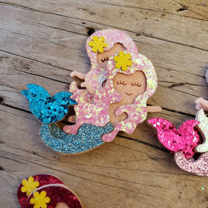 2pc Glittery Mermaid Appliques