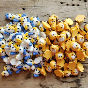 5pc Donald & Pluto Resin Flatback Cabochons