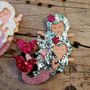 2pc Glittery Mermaid Appliques