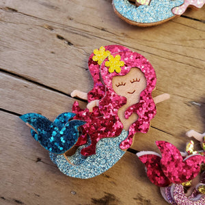 2pc Glittery Mermaid Appliques