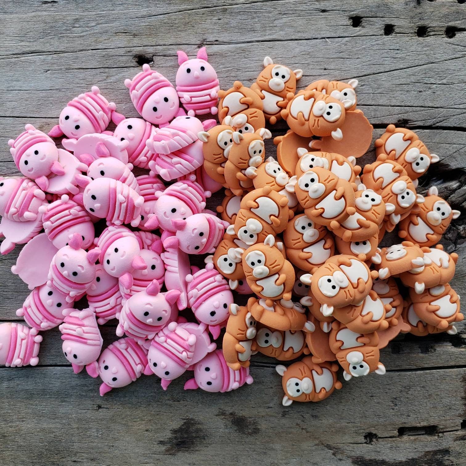 5pc Tigger & Piglet Resin Flatback Cabochon