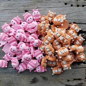 5pc Tigger & Piglet Resin Flatback Cabochon