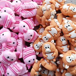 5pc Tigger & Piglet Resin Flatback Cabochon