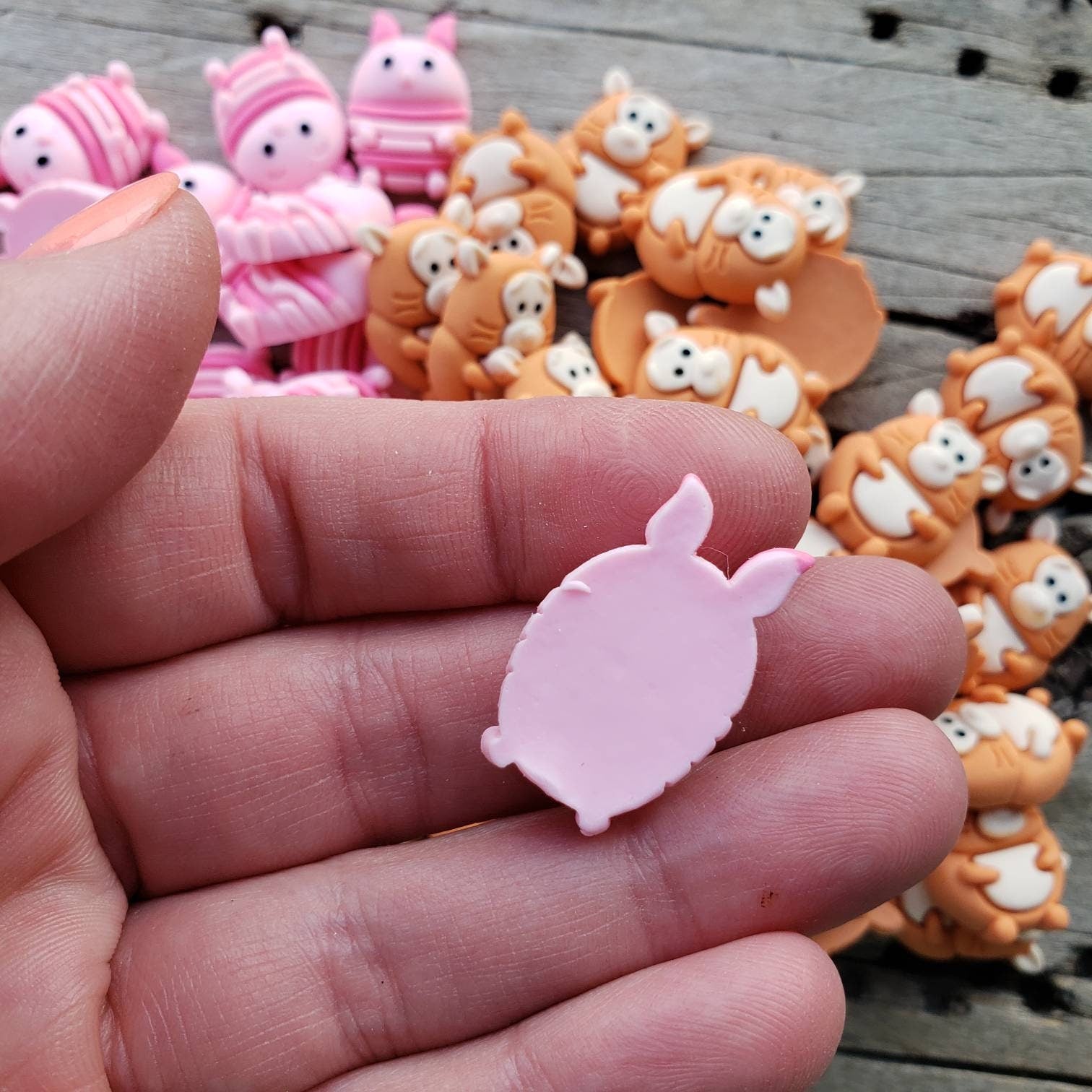 5pc Tigger & Piglet Resin Flatback Cabochon