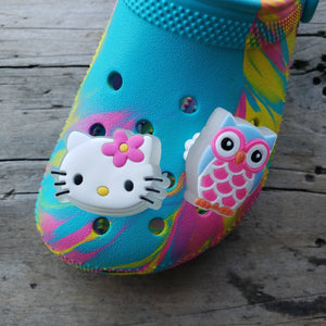 3D LED Spring Kitty and Owl Shoe Charms