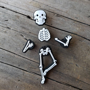 5pc Halloween Skeleton Shoe Charms