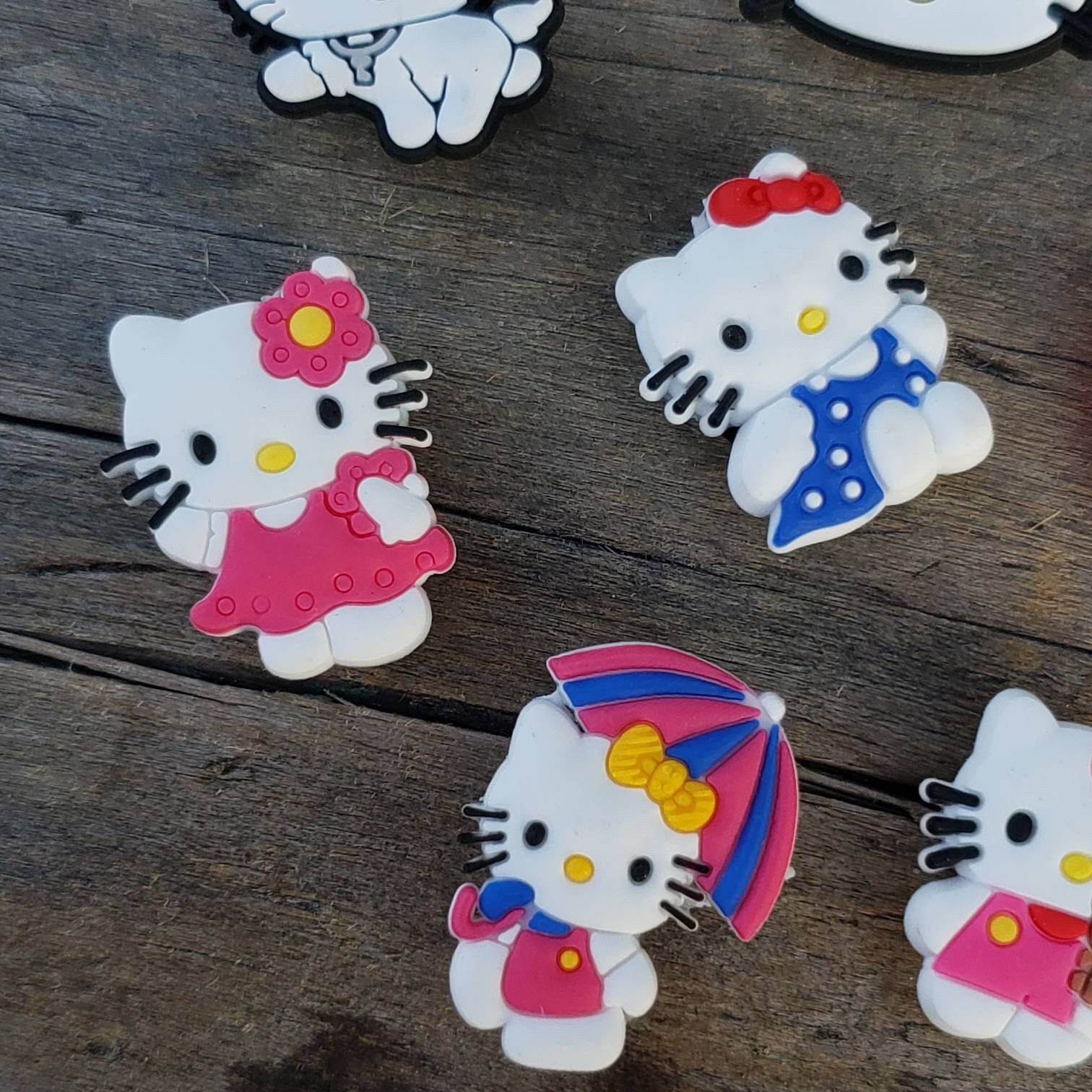 7pc Kitty Shoe Charms