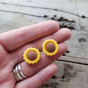 Sunflower Studded Earrings