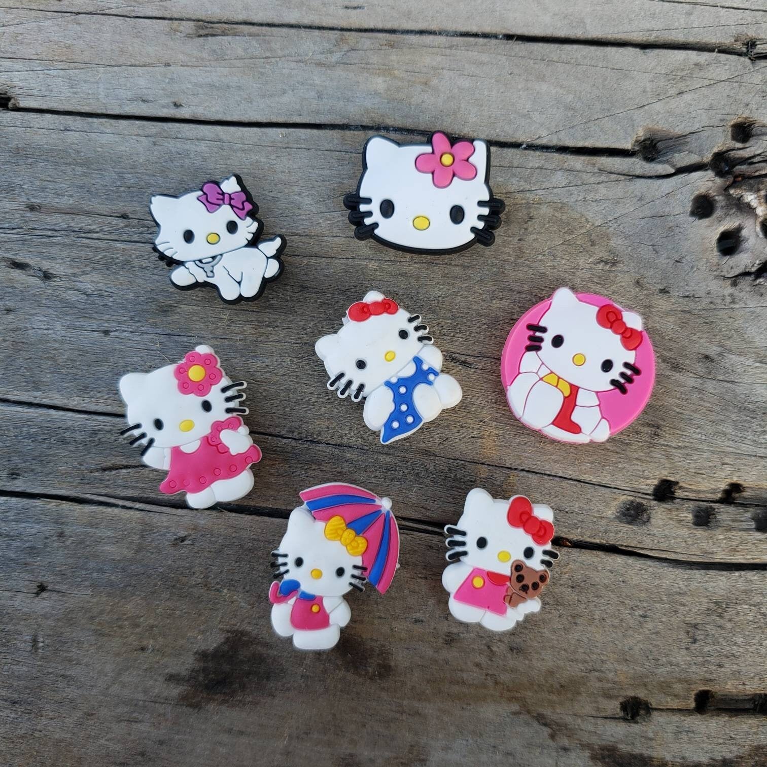 7pc Kitty Shoe Charms