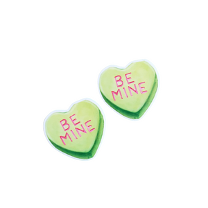 2pc Be Mine Conversation Heart Planar Resin