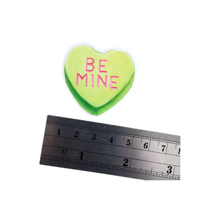 2pc Be Mine Conversation Heart Planar Resin