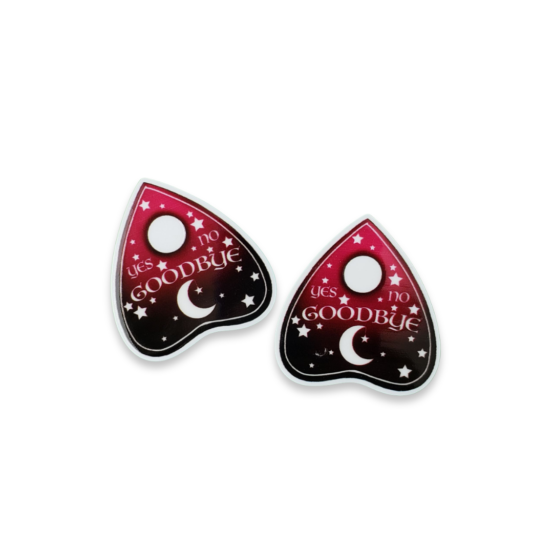 2pc Maroon Ouija Board Planar Resin