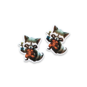 2pc Guardians Raccoon Planar Resin