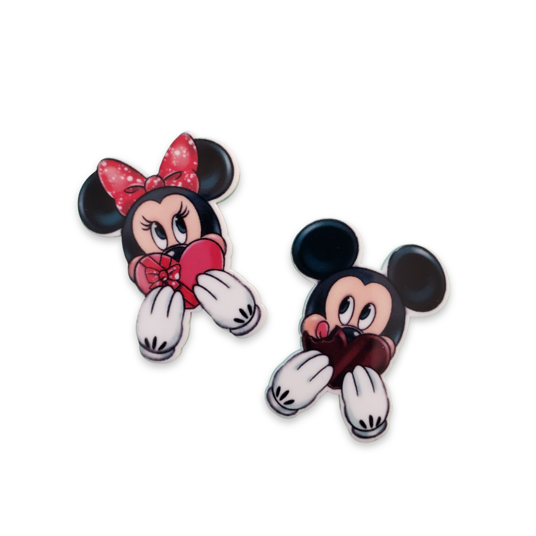 2pc Chocolate Mrs. Mouse Planar Resin